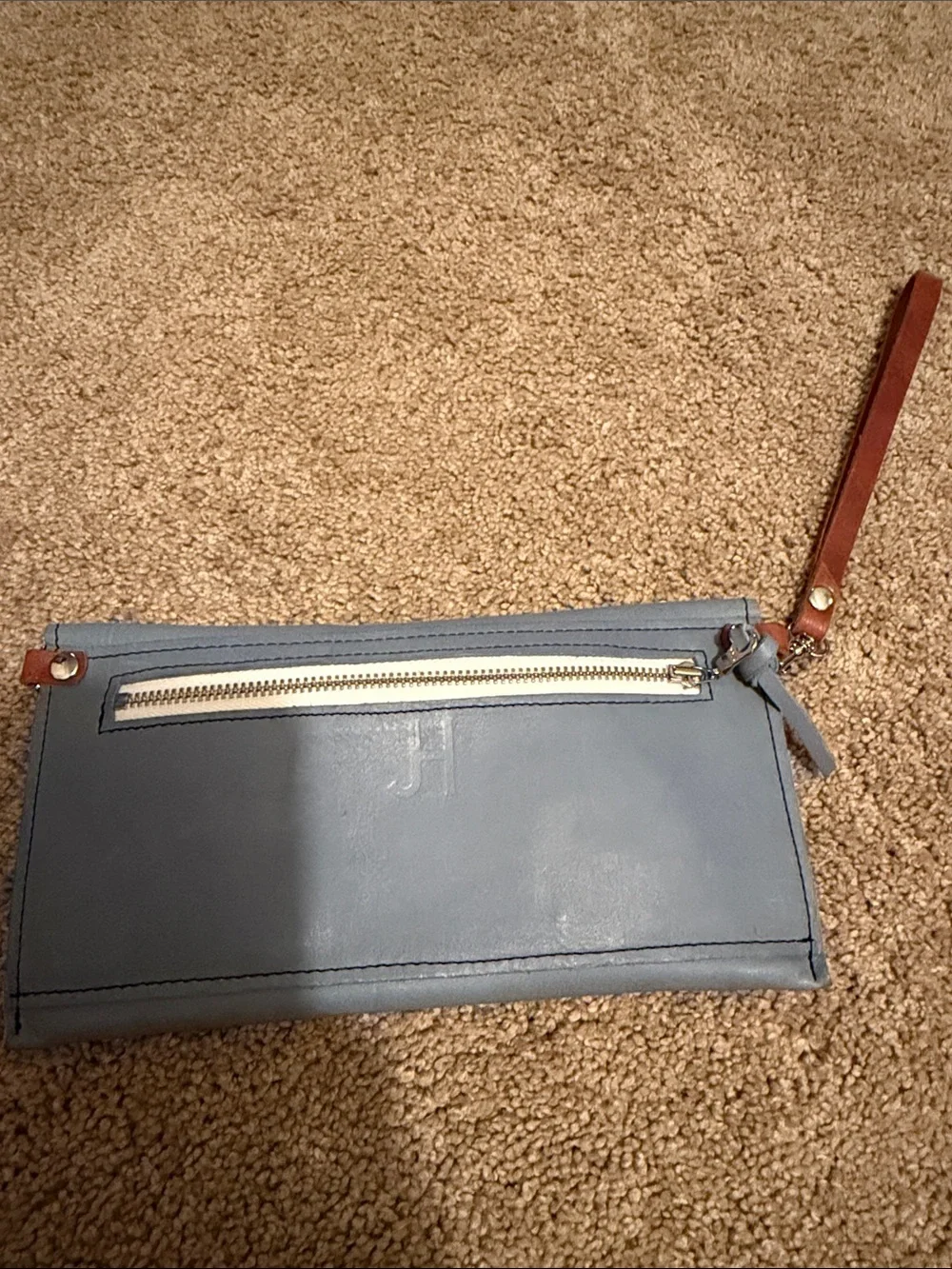 Jill’s homestead  Light Blue Wristlet Clutch Wallet